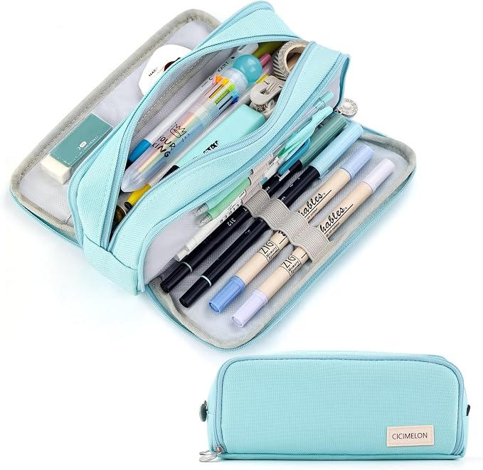 CICIMELON Pencil Case Large Capacity Pencil Pouch 3 Compartments Pencil Bag Gift by CICIMELON