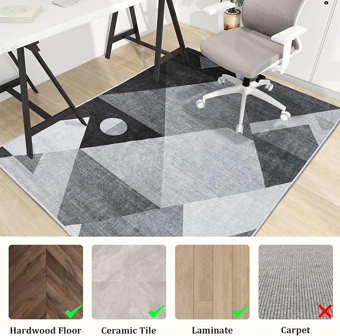 Office Chair Mat for Hardwood Floor, Machine Wash - Image 3