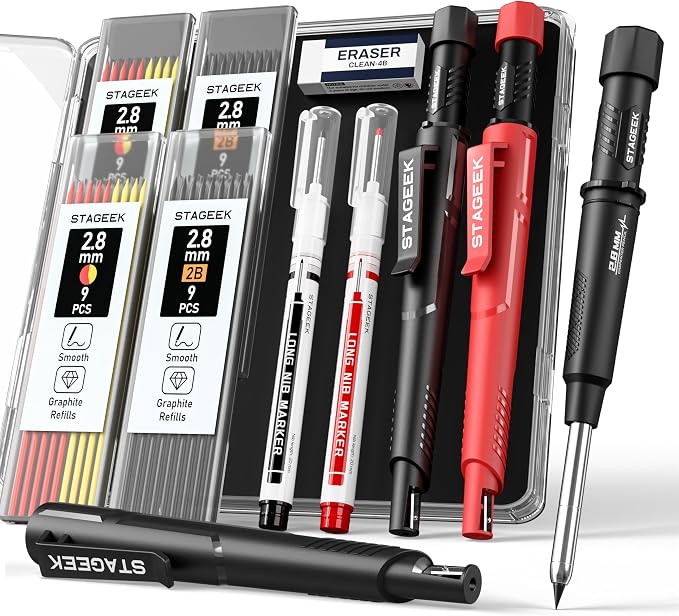 STAGEEK 2 Pack Carpenter Pencils by STAGEEK