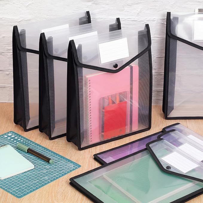 Epakh 10 Pieces Plastic File Folders Envelope Expanding File Wallet Organizer - Image 7