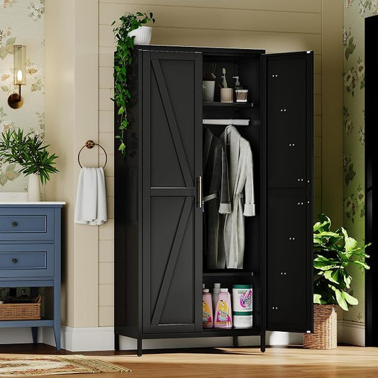 SUPEER Metal Wardrobe Cabinet by SUPEER