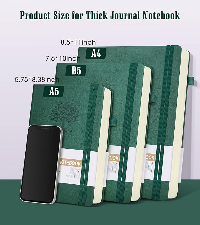 Lined Journal Notebook, 365 Pages B5 Large Journals - Image 2
