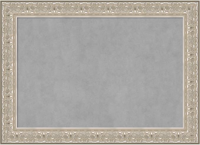 Amanti Art Silver Framed Magnetic Board 31x43 Large Vision Board by AmantiArt