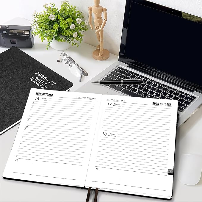 KESOTE Large Daily Planner 2026-2027 Full Page Per Day, Hourly Schedule 8.5" x - Image 8