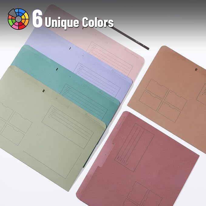 Mr. Pen- Paper Pocket File Folder, 6 Pack, Letter Size | File Jacket Flat Folder - Image 3