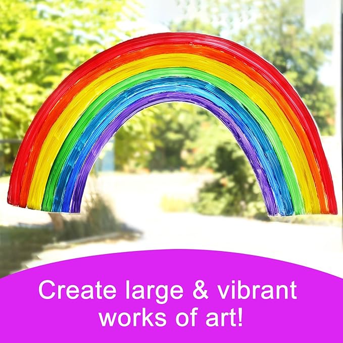 12 Colors Washable Window Markers for Cars, 15mm Jumbo Liquid Chalk Markers, 3 in 1 Nib, Metallic & Neon Paint Glass Pen for Auto, Chalkboard, Blackboard, Bistro, Menus and Any Non-Porous Surface-DeskLoop Office