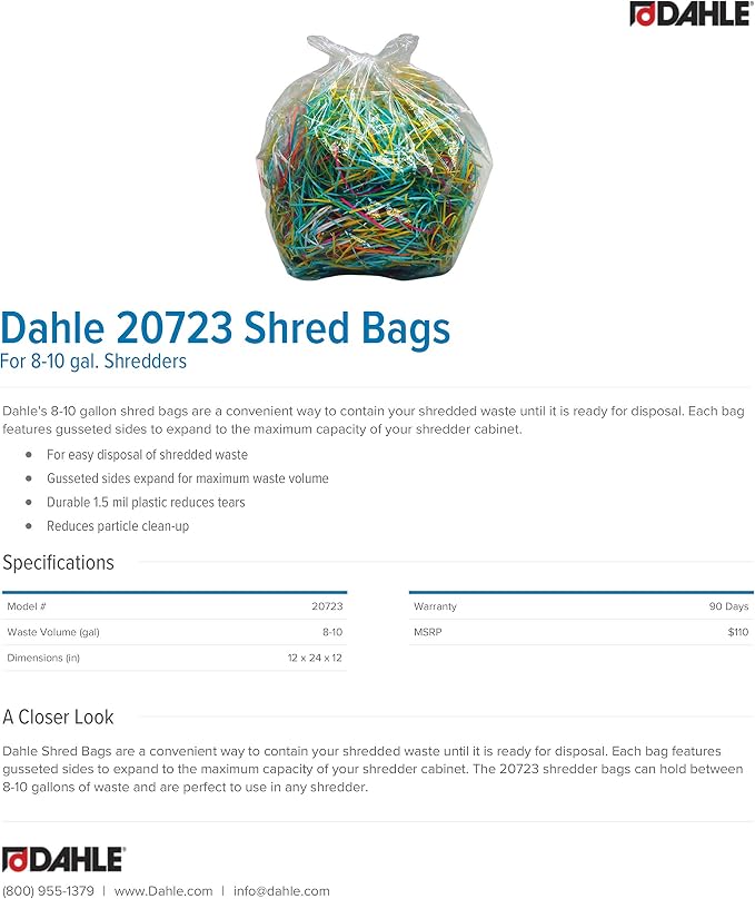 Dahle 20723 Shred Bags w/Gusseted Sides - Image 3