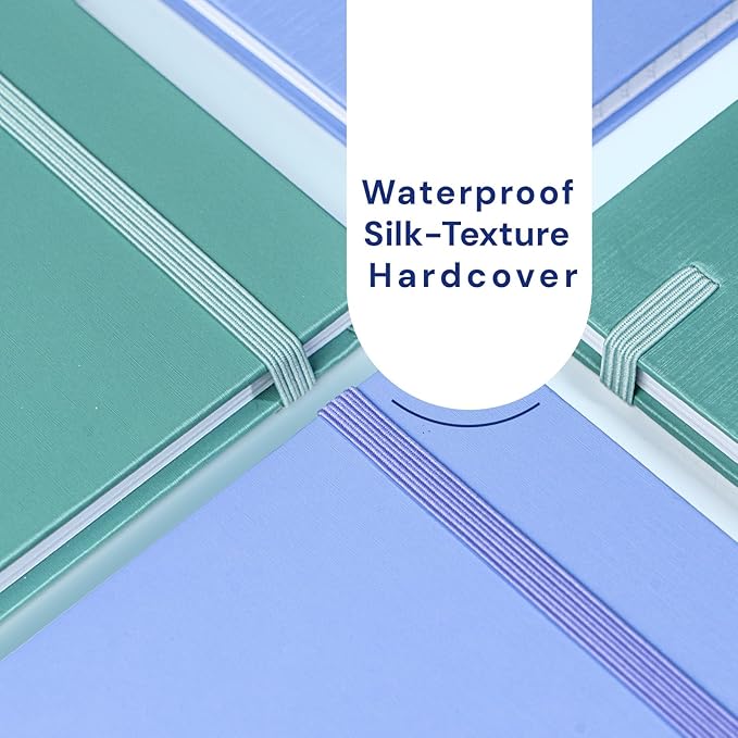 A4 Lined Journal Notebook, 8mm Ruled Notepad, Journaling for Writing, Work, School, Travel and Note Taking, Hardcover 160 Pages (80 Sheets) 8.27 x 11.6 inches (3 Pack Blue)-DeskLoop Office