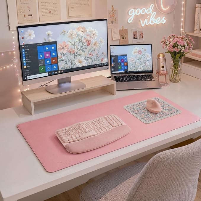 iCasso Aesthetic Small Floral Mouse Pad, Anti-Slip and Comfortable Cloth Mouse - Image 9