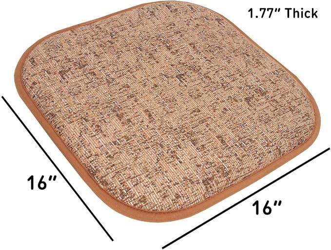Sweet Home Collection Chair Cushion Memory Foam Pads Honeycomb Pattern Slip Non - Image 4