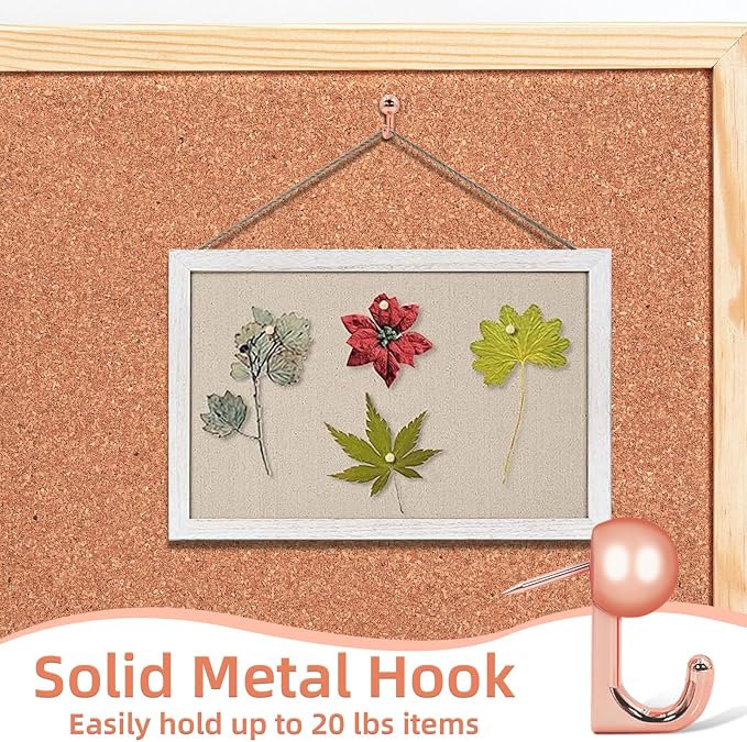 Rose Gold Push Pins Set, 5 Styles Office Pushpins Set in Storage Box - Image 6