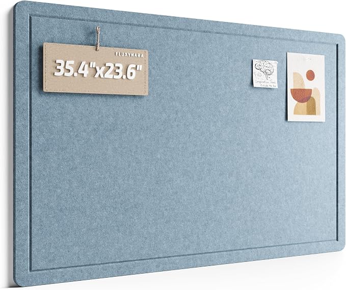 Fluxynara Bulletin Board, 35.4" x 23.6" Cork Board Alternative by FLUXYNARA