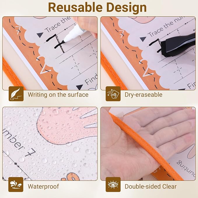 AKONEGE 30 Pack Oversized Dry Erase Pocket Sleeves - Image 4
