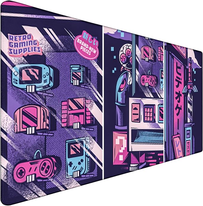 Japanese Comic Large Gaming Mouse Pad by Jovlio