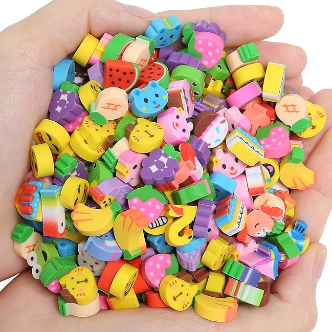 300PCS Mini Cute Pencil Erasers - Image 7