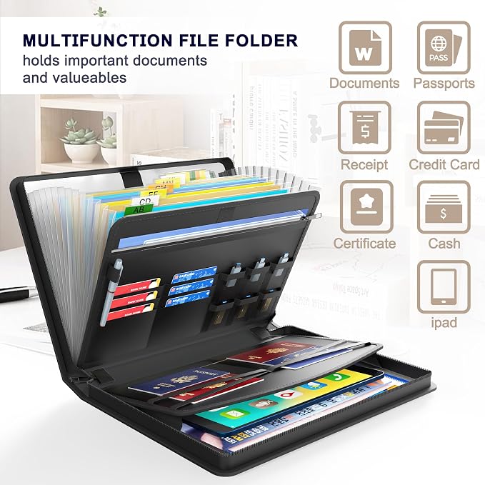 Hontom Accordion File Organizer, 5200℉ Fireproof Document Organizer - Image 8