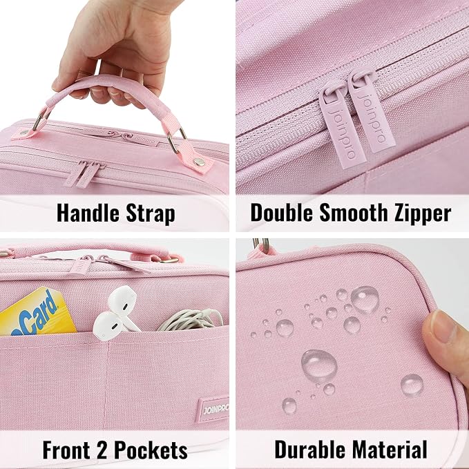 JOINPRO Pencil Case, Large Capacity Pencil Case Organizer; Double Zipper - Image 3