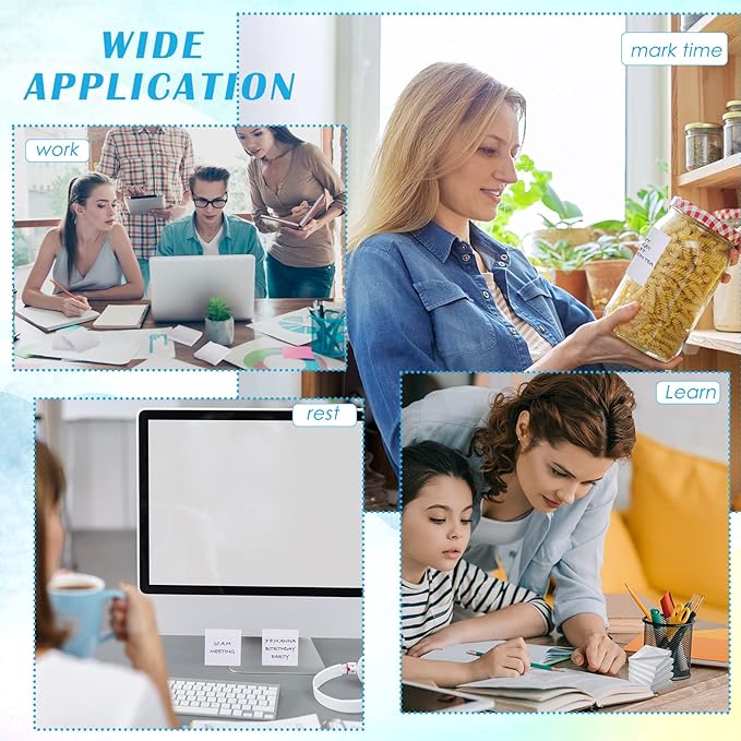 Sabary 2400 Sheets White Sticky Notes 3 x 3 Inch Self Stick Notes Pads Easy Note Pads for Office Home Studying Supplies, 24 Pads, 100 Sheets/Pad, Individual Package-DeskLoop Office