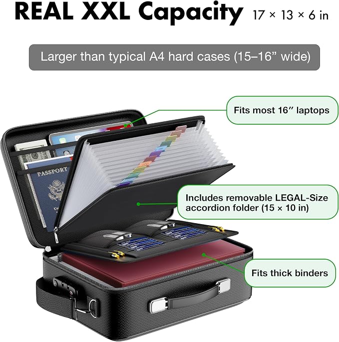 XXL Legal-Size Fire & Water-Resistant Document Box - Image 2