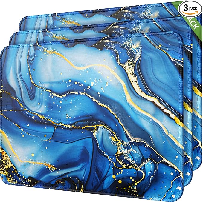 MROCO 3-Pack Mouse Pads, 30% Larger Surface, 8.5 x 11 in, Non-Slip Rubber Base by MROCO