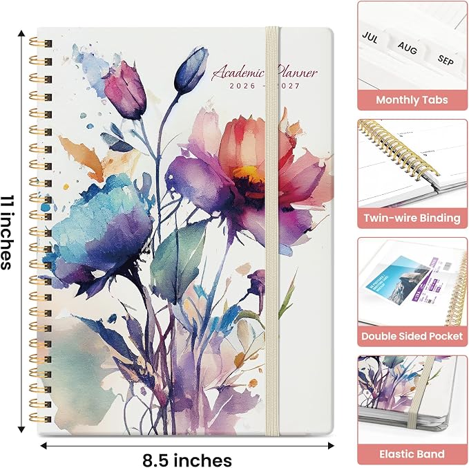 Planner 2026-2027, Academic Monthly and Weekly Calendar Planner - Image 4