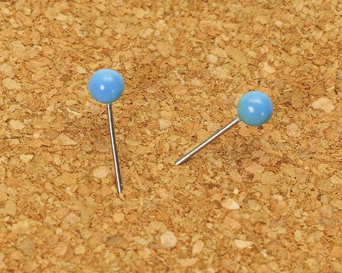 Tupalizy 1/8 Inch Small Round Ball Head Decorative Push Pins Map Thumb Tacks - Image 5