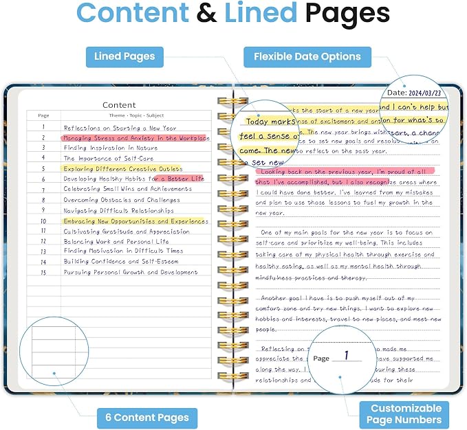 Lined Spiral Notebook Journal for Work, 300 Pages Thick B5 College Ruled - Image 3