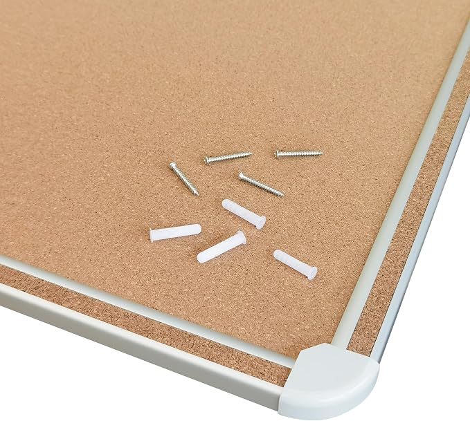 Cork Bulletin Board, 48 X 32 Inches Cork Strip Frame Message Vision Board - Image 6
