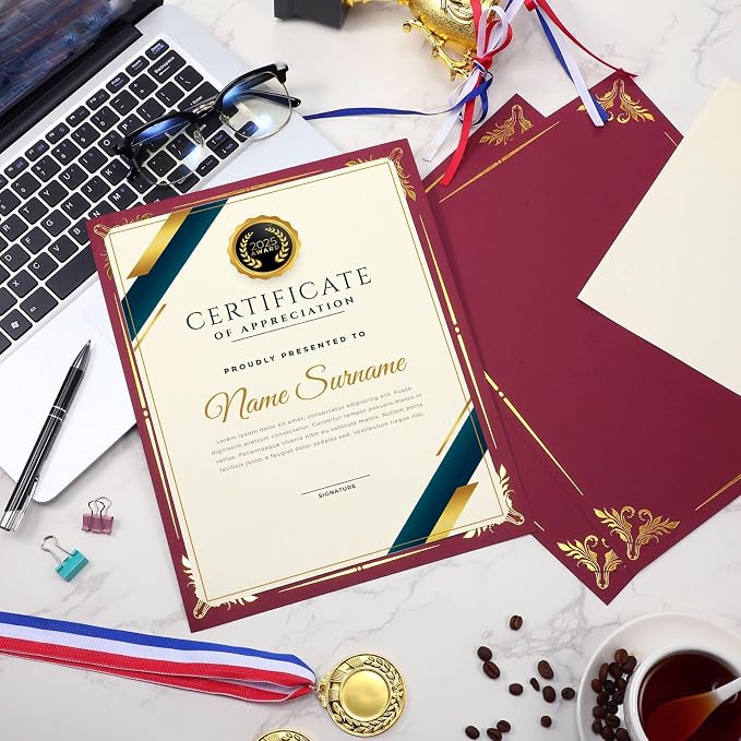 Fainne 50 Pcs Single Sided Certificate Holder Diploma Covers - Image 7