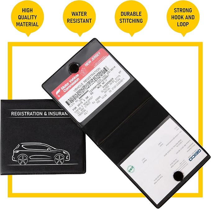 CANOPUS Car Registration and Insurance Holder, Car Document Holder, Vehicle - Image 3