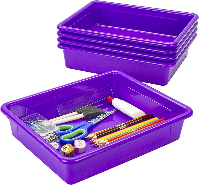 Storex Letter Size Flat Storage Tray – Organizer Bin by Storex