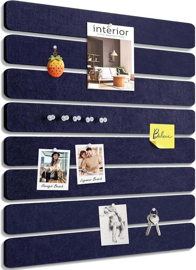 Small Cork Bulletin Board Tiles, Felt Wall Decor and Office Desk Accessories by faainit