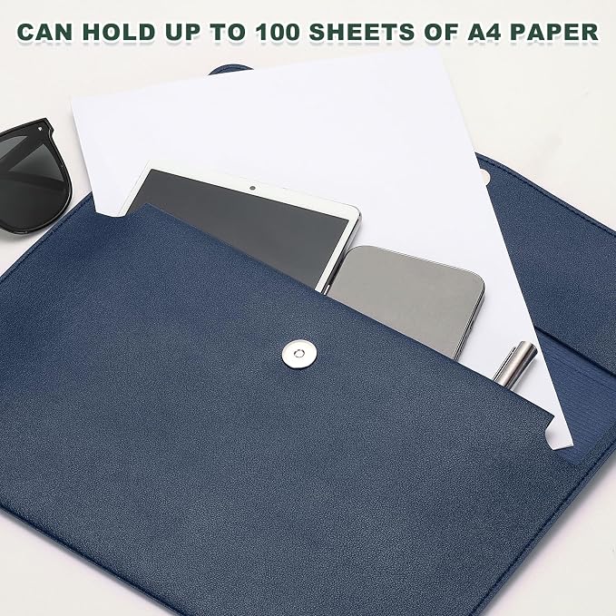 PATIKIL PU Leather A4 File Folder, Document Holder Filing Organizer Portfolio - Image 4