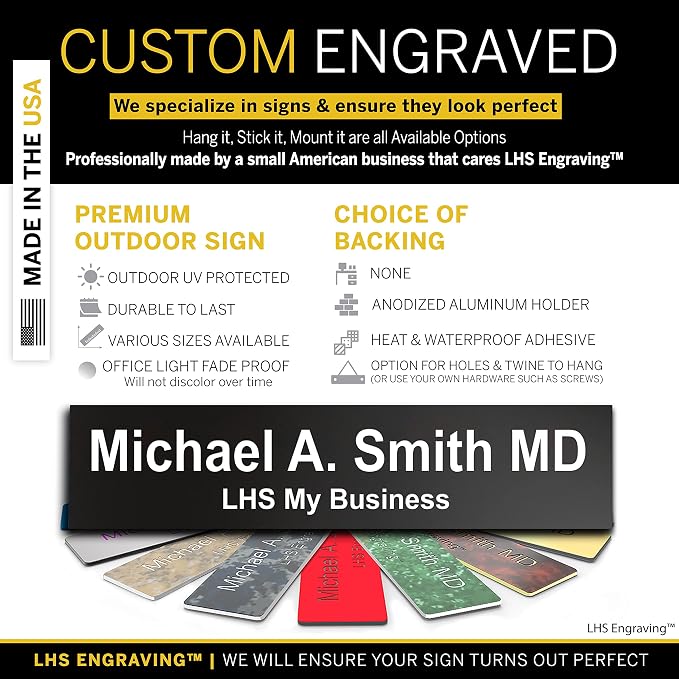 Personalized Name Plate with Choice of Mounting - Image 2