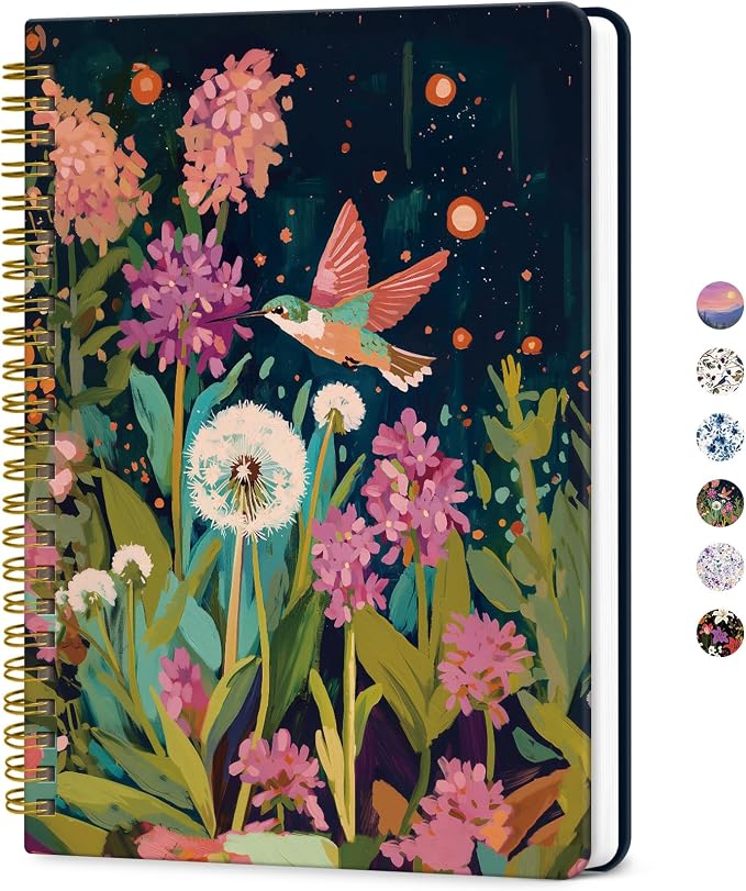 ZOTIA Lined Spiral Journal for Women, A5 Pretty Hardcover Notebook for Work by Zotia