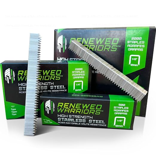 T50 Stainless Steel Staples Marine 1/2 in Leg; 3/8 Crown; T50 Staples 1/2 in Leg by RenewedWarriors