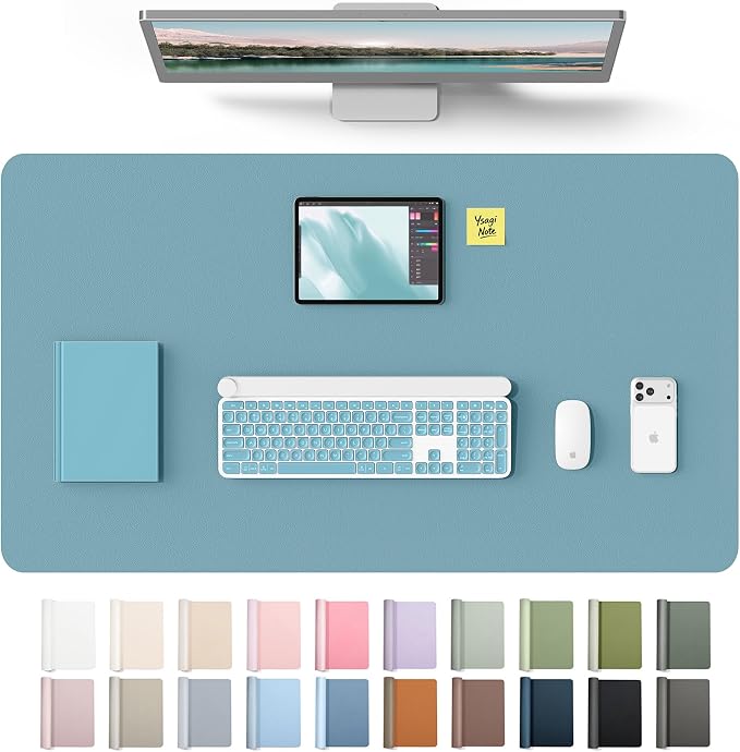 YSAGi Leather Desk Protector, Office Mat, Large Mouse Mat, Non-Slip PU Leather by YSAGi