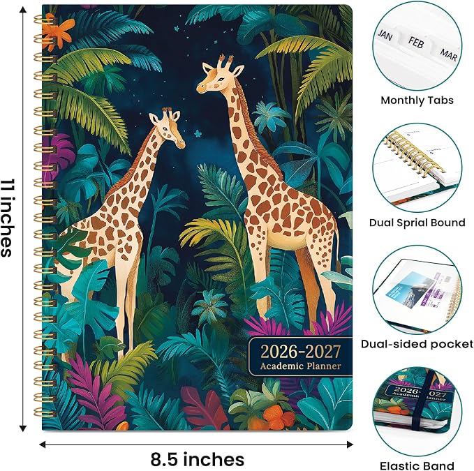 Academic Planner 2026-2027, Weekly and Monthly Calendar Book, July 2026 – June - Image 5