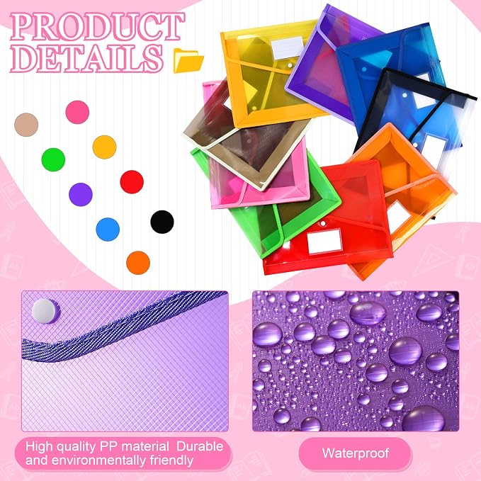 Epakh 27 Pack Plastic Expanding File Folders Expandable File Folder - Image 5