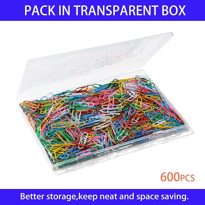 Paper Clips, Daily DIY, 1-2/7" Colored Heavy Duty Ideal - Image 4