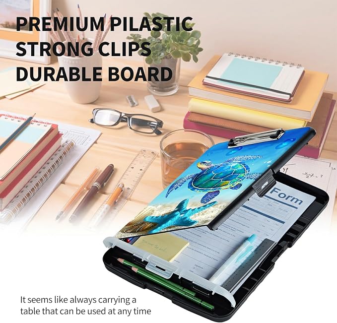 Clipboard with Storage High Capacity Plastic Nursing Clipboards with Pen Holder - Image 6