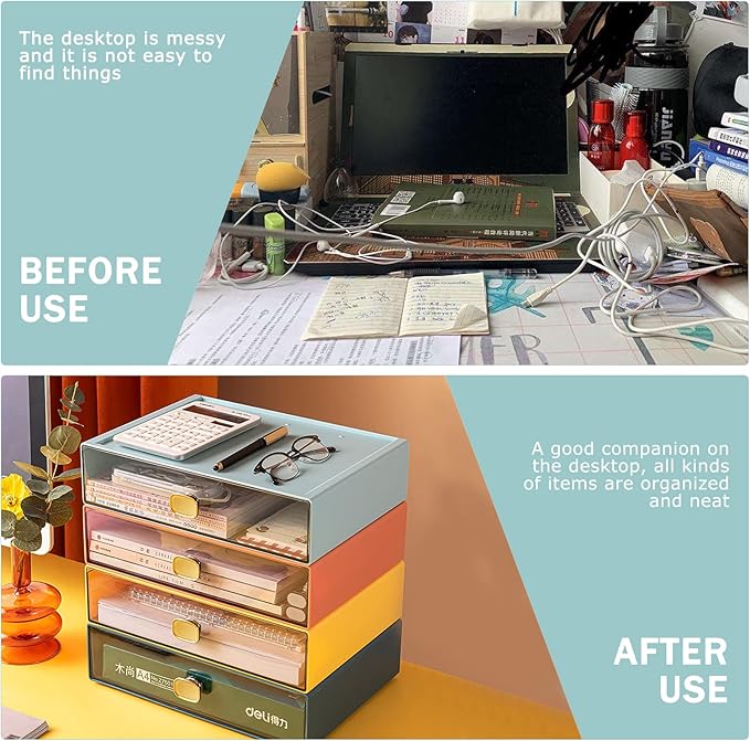 DETEIN 2 PACK Stackable Desk Organizer - Image 6