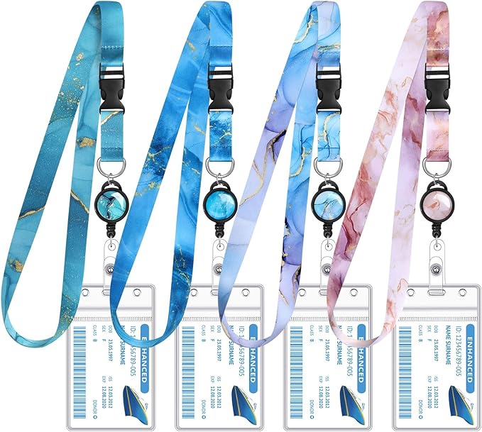 HONSIO 4 Pack Cruise Lanyard for Ship Cards Detachable Lanyards by HONSIO