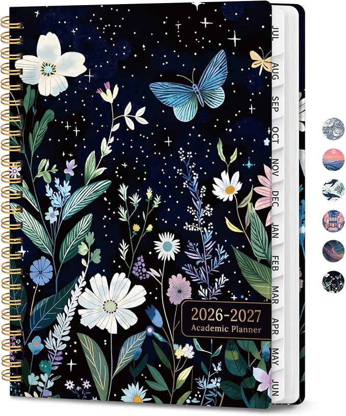Planner 2026-2027, Hardcover Monthly and Weekly Academic Planner July 2026 by Zotia