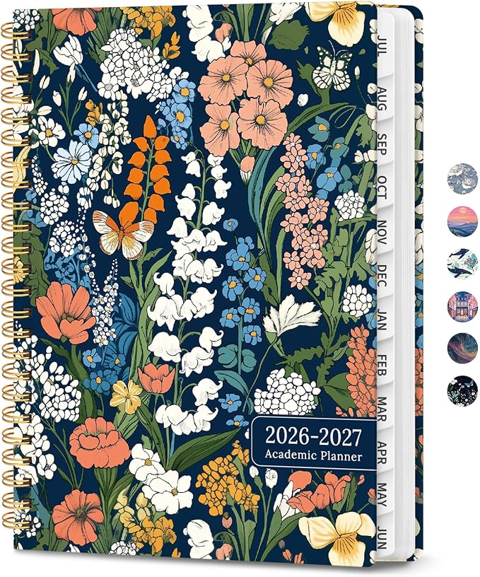 Planner 2026-2027, Hardcover Monthly and Weekly Academic Planner July 2026 by Zotia