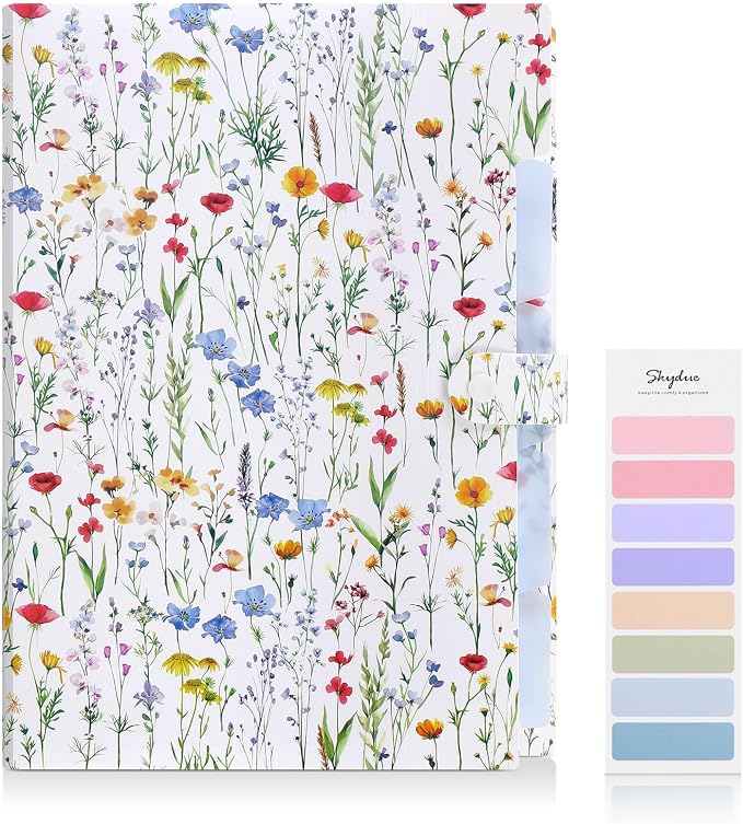 SKYDUE Accordion File Organizer, Floral Expanding File Folders - Image 2