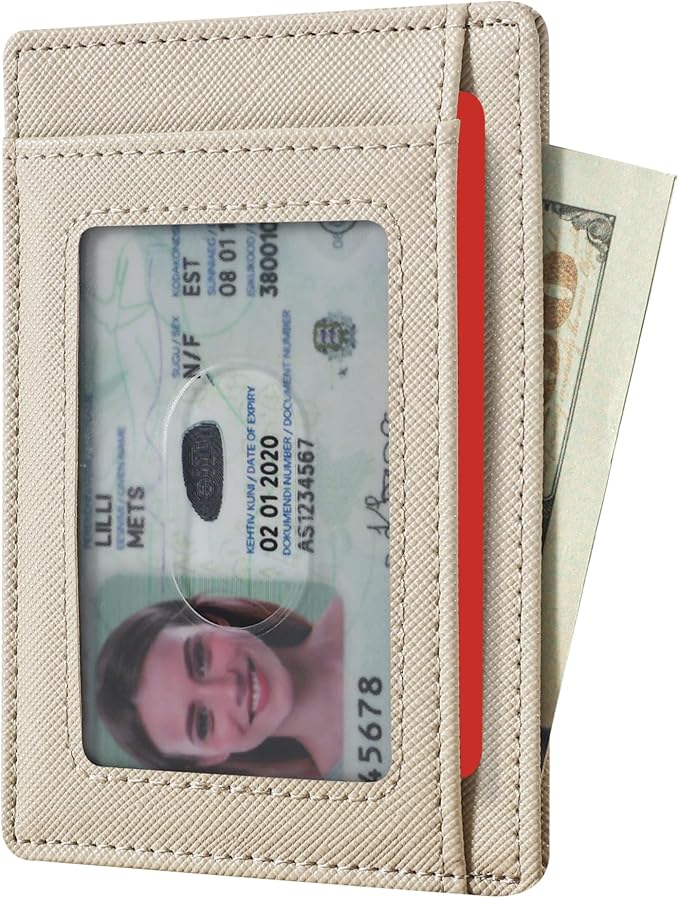 Travelambo Front Pocket Minimalist Leather Slim Wallet RFID Blocking Medium Size - Image 2