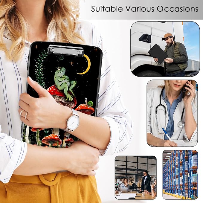 Clipboard with Storage, Office Supplies Nursing Clipboards Folder with Pen - Image 4
