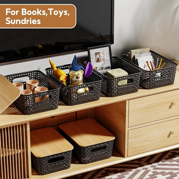 8 Pcs Plastic Storage Bins - Image 6