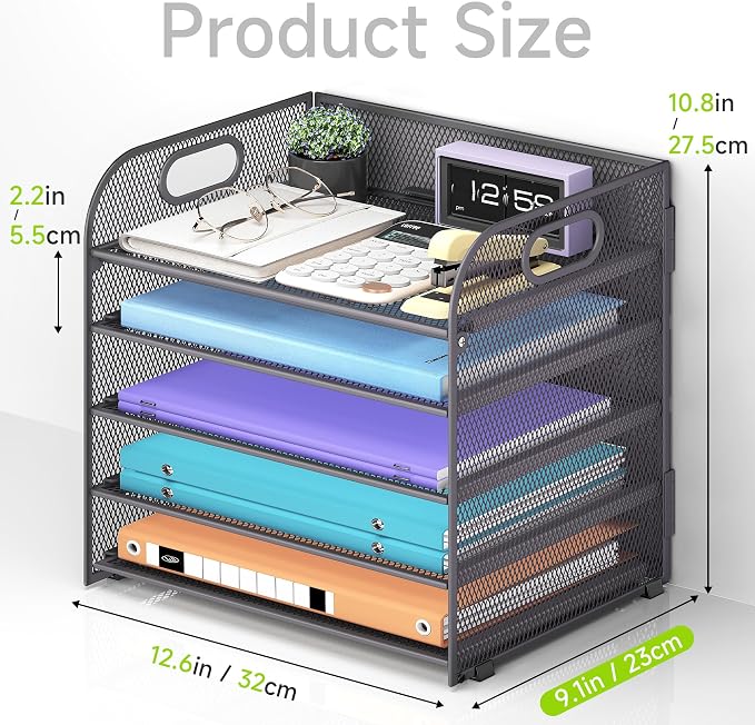 Cawukege 2 Pack 5 Tier Paper Organizer, Letter Tray - Image 5
